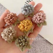 韩版3cm耳环厂家手工花鞋花胸花服饰头饰发饰配件diy布艺花朵