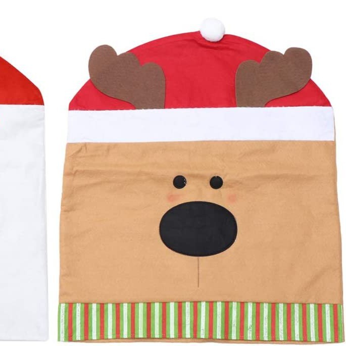 Suministros de decoración navideña muñeco de nieve Elk silla cubierta Navidad comedor silla cubierta hotel restaurante vacaciones diseño