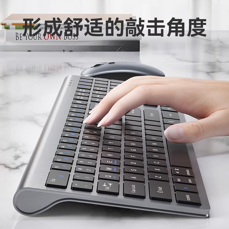 iMacbook、Appleノートブック、オールインワンコンピューターに適した、長距離対応のワイヤレスBluetoothキーボードとマウスのセット|undefined