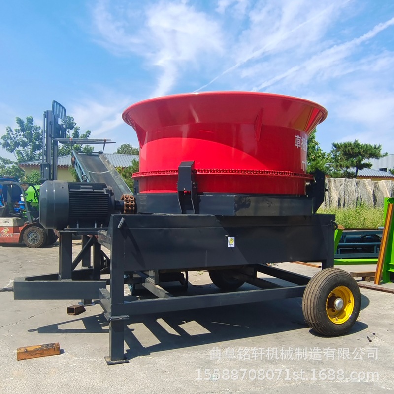 养殖大型圆盘粉碎机青贮养牛粉草机秸秆草捆破碎机多种可定 制