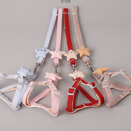 Dog leash collar cat chain dog walking vest small pet belt out rope pet supplies factory