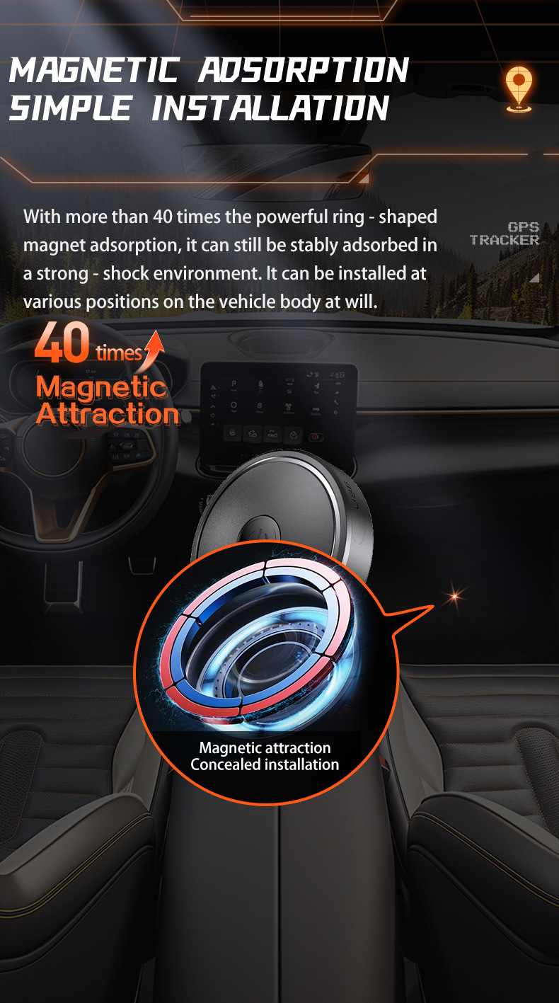 Q4 Global Cross-Border GPS Locator 4G Beidou Strong Magnetic Anti-Loss Device for Elderly, Pets, and Cars