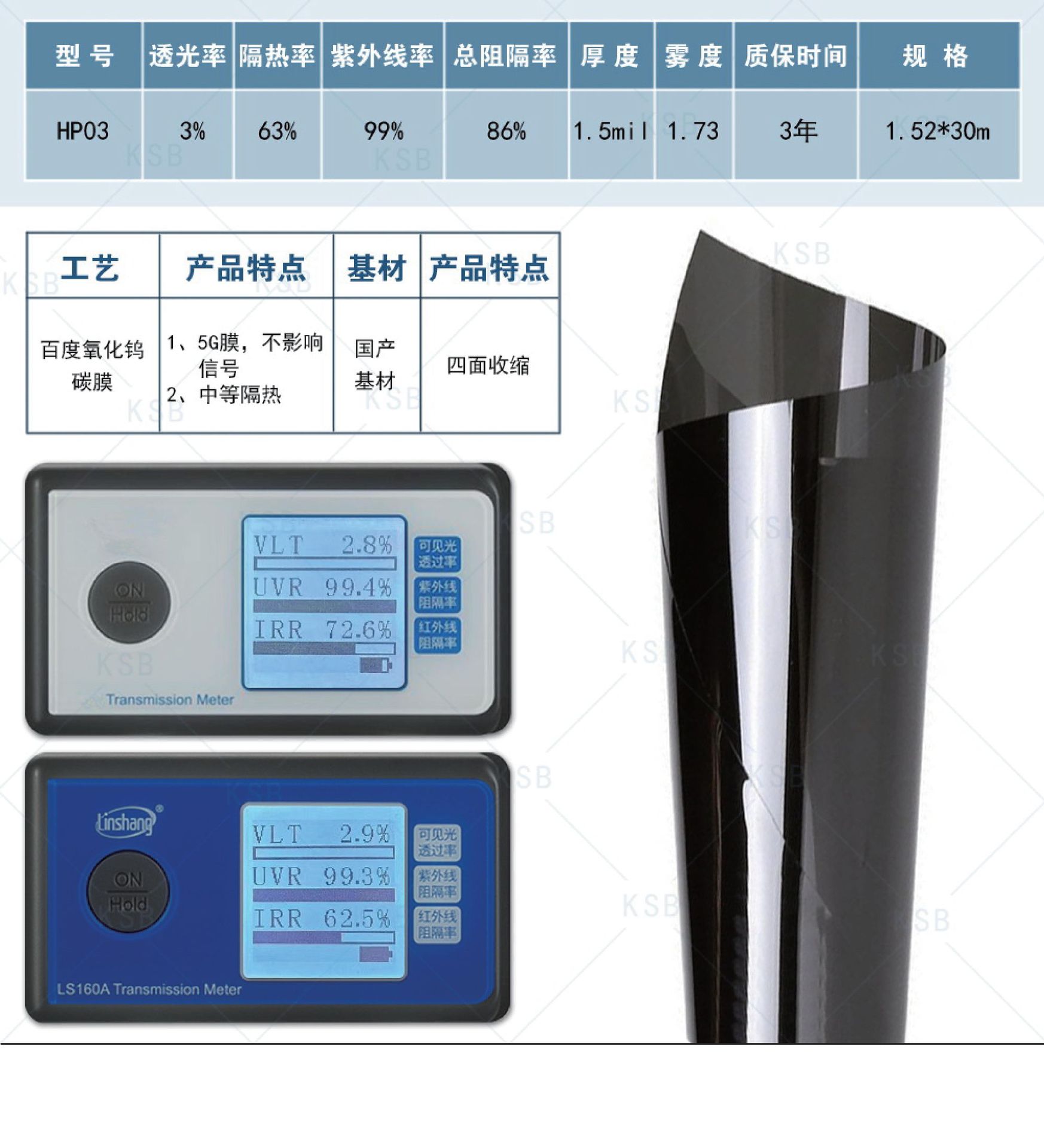 Carbon film four-sided shrink car film wholesale car insulation glass film sunscreen glass film car solar film wholesale
