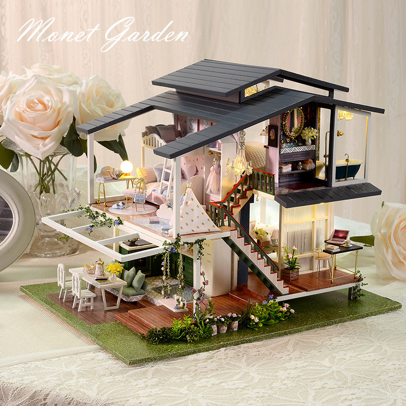 New DIY Cottage Monet Garden Toy Assembled French Villa Building Model Birthday Gift for Women