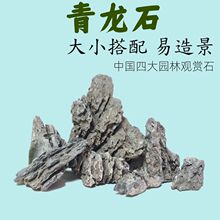 纯天然青龙石鱼缸造景盆景园林山石景观水族草缸精品原石英德石头