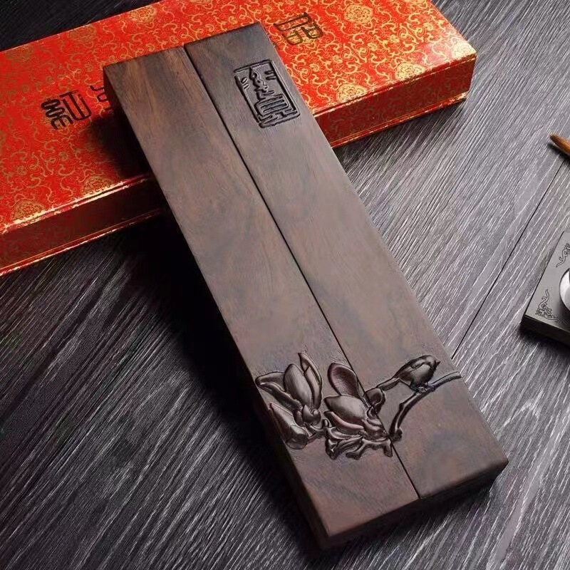 Ebony Wood Ruler, Calligraphy Carved Dragon Paperweight, Study Room Decoration, Home Craft, Wooden Gift Wholesale, Handmade Solid Wood