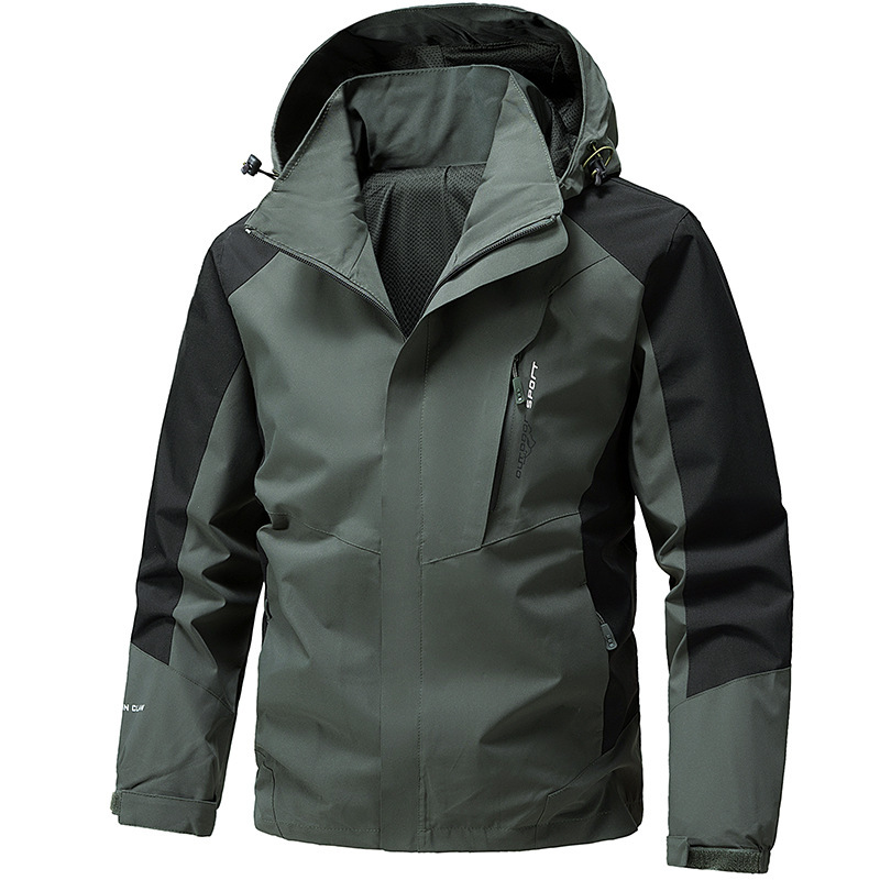 2025 Cross-Border Spring and Autumn New Functional Windbreaker Couple Outdoor Workwear Hooded Mountaineering Handsome Jacket