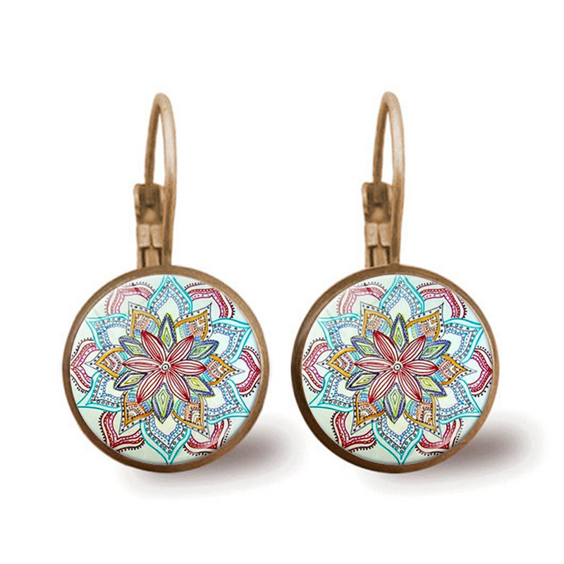 Yoga Mandala Flower Earrings 3