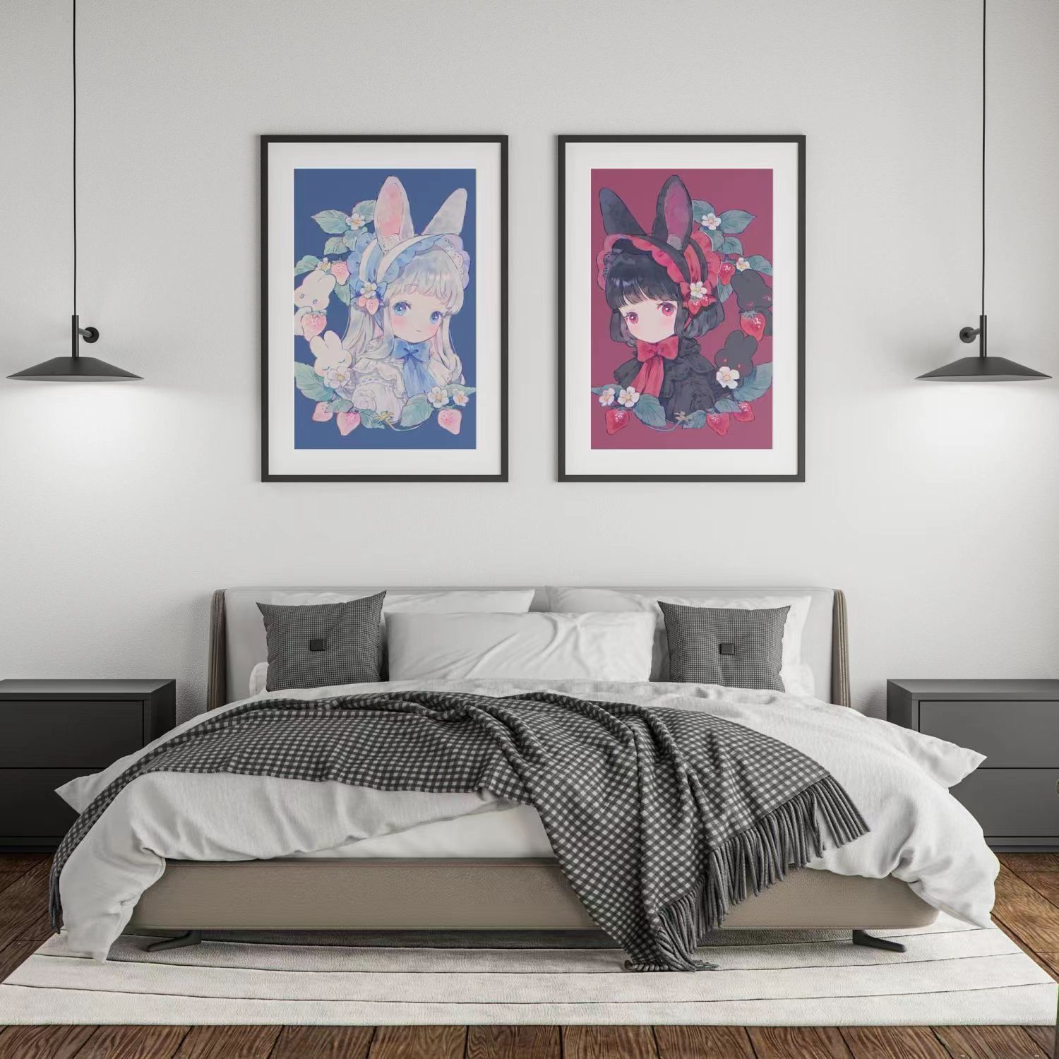 DIY pintura al óleo digital para colorear pintura linda chica corazón secundaria japonesa dibujos animados ins graffiti hecho a mano