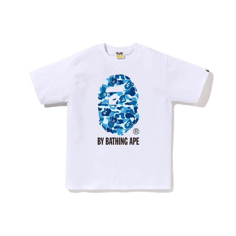 日系潮牌bape半袖寝猿迷彩猿人頭プリント夏tシャツカップルカジュアルスポーツ半袖ショートT|undefined
