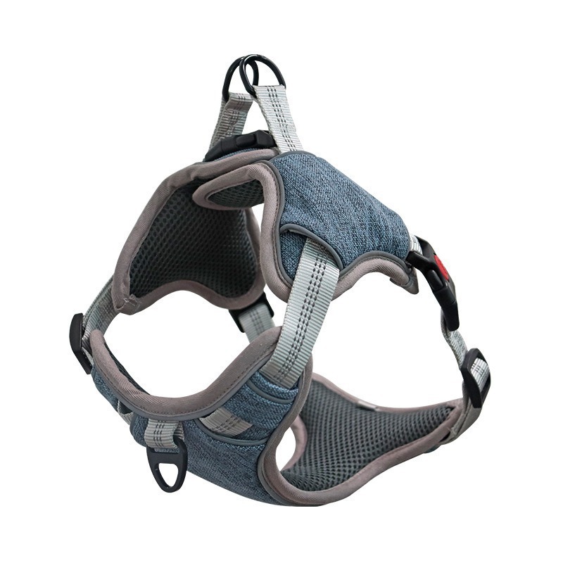 Amazon popular PET pecho espalda ajustable hebilla reflectante pecho espalda perros medianos y grandes cómoda correa para el pecho