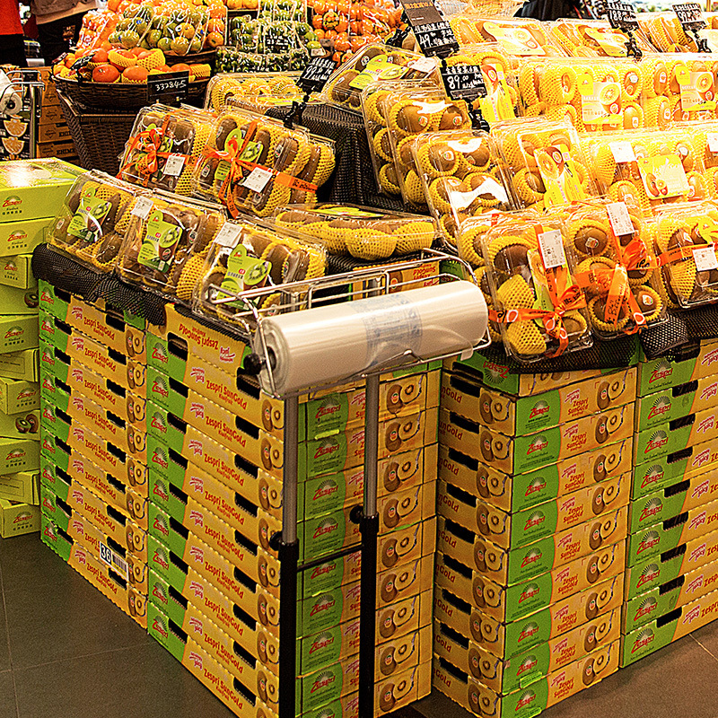 超市连卷袋支架挂式手撕袋放袋子架不锈钢塑料袋购物袋散称袋架子