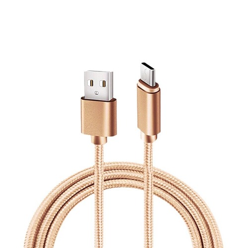 Cross-border single-head nylon braided metal shell mobile phone data cable suitable for Apple and Android type-c fast charging 1 meter