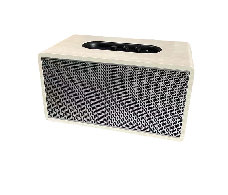 Bufan 80W High Power Solid Wood Sound Cavity Double Four-inch Horn Unit Wooden Heavy Subwoofer Bluetooth Sound