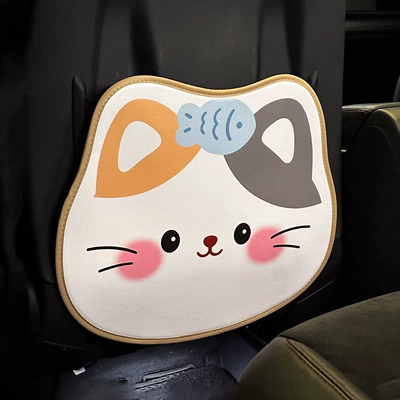 Chair back anti-kick pad design, cute, for children, rear - small-fish-cat-3d-anti-kick-mat