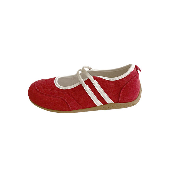 Cute retro two-tone universal casual Mary Jane shoes with a strap…
