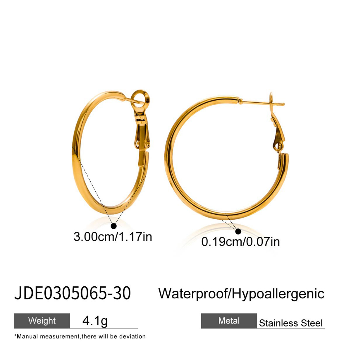 Wanxing Europa y los Estados Unidos transfronterizos aretes de acero inoxidable grandes círculos ligeros de lujo joyas de alta calidad nicho de diseño de orejas de acero de titanio