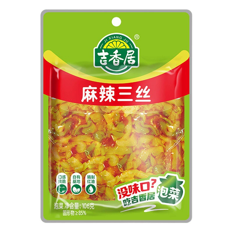Jixiangju food 106 г хрустящая вигна пряный три шелка Маринованный горчичный клубень редис сушеные маринованные овощи закуска поколение волос