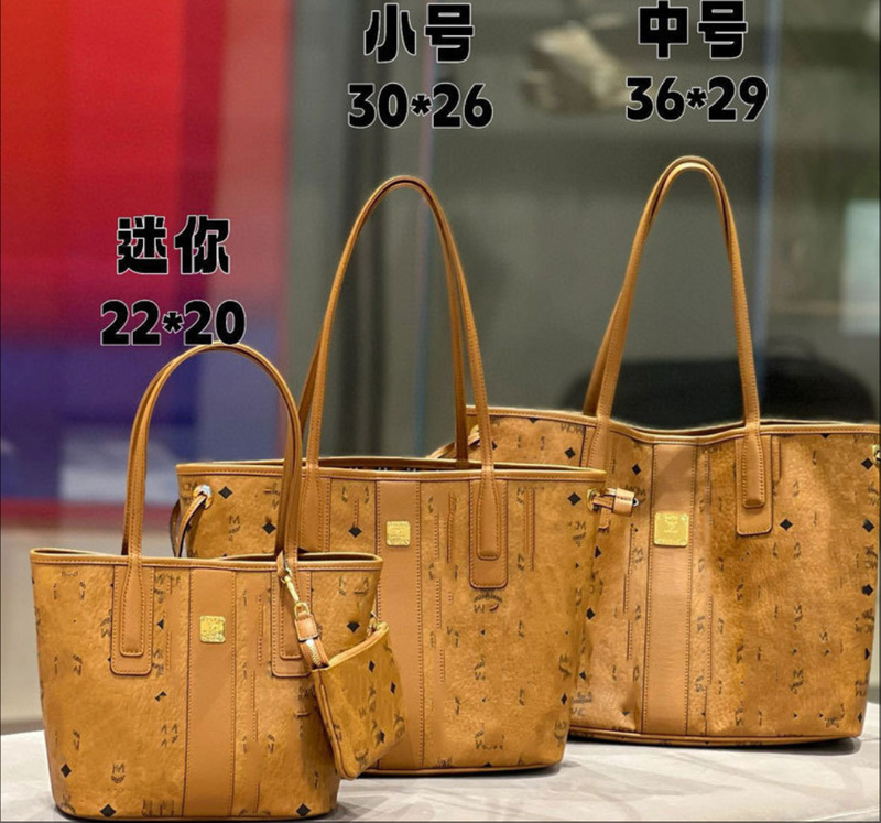 MCミニLIZプリントハンドバッグ小中号両面子母バッグワンショルダー大容量toteトートショッピングバッグ|undefined