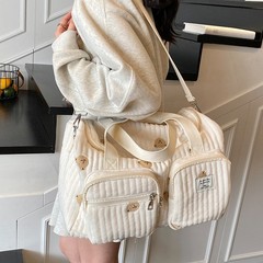 シンプルなトラベルバッグ、大容量、ポータブル、クロスボディママバッグ、2025マタニティ収納バッグ、ベビーカー、マザー＆ベビーバッグ