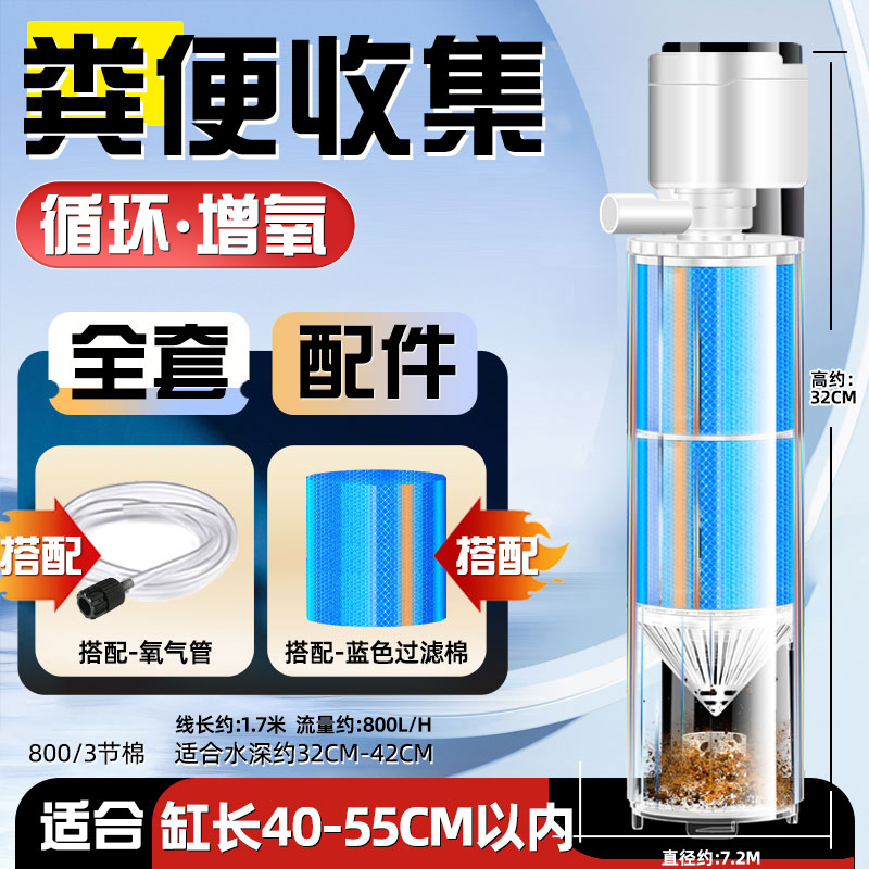 水槽フィルター循環水ポンプ酸素発生器オールインワン浄水スリーインワン小型水中酸素ポンプ養魚水システム|undefined