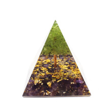 树脂水晶工艺品摆件树金字塔艺术新品跨境货源