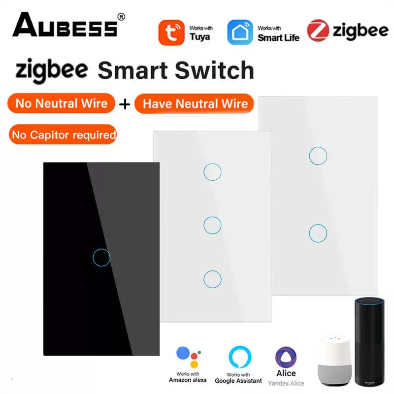 Умная панель управления Tuya Tuya, ZigBee Single Fire Zero Fire, универсальная, конденсатор не требуется