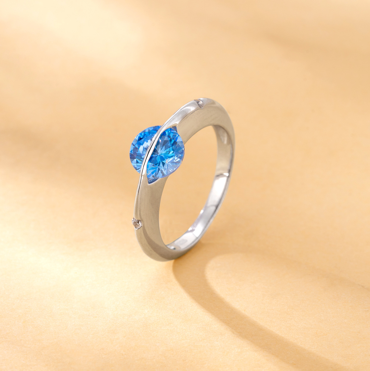 s925 スターリングシルバーつや消し宇宙星回転可能なリング惑星点滅ニッチデザインライト高級ハイエンドリング