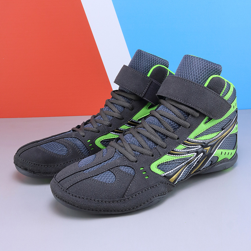 High Luxury Cross-Border Large Size 45 Professional Sports Boxing Shoes Men's Fighting Competition Breathable Comprehensive Training Shoes Handmade Non-Slip