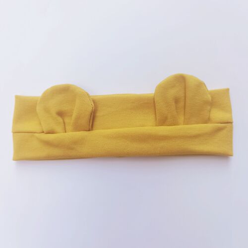 Autumn Children's Hair Accessories Korean Version Pure Color Simple Cute Bear Ears Hairband Baby Baby Protection Fontanelle Headband Hair Band 