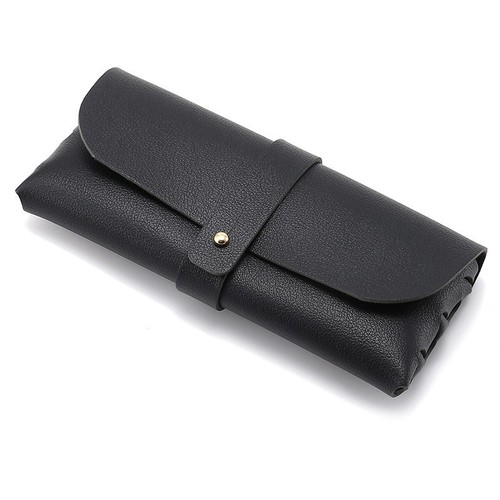 New Color Leather Button Eyeglass Case, Sunglasses and Regular Glasses Bag, Outdoor Pocket Portable Eyeglass Storage Box
