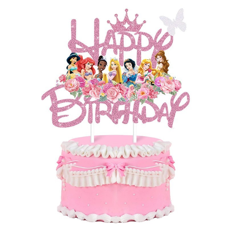 现货史迪奇蛋糕插卡索尼克闪粉HAPPY BIRTHDAY星际宝贝生日插旗插|undefined