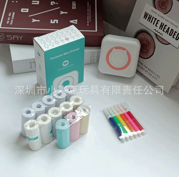 C15 파우더 + 감열지 5개 + 접착지 5개 + 색지 3개 + 색펜