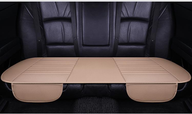 Seat cushion, seat cover, Universal Piece Breathable PU - rear-single-piece-without-bamboo-charcoal-beige