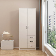 实木两门衣柜阳台柜收纳柜靠墙落地储物置物柜多层大容量杂物柜w&