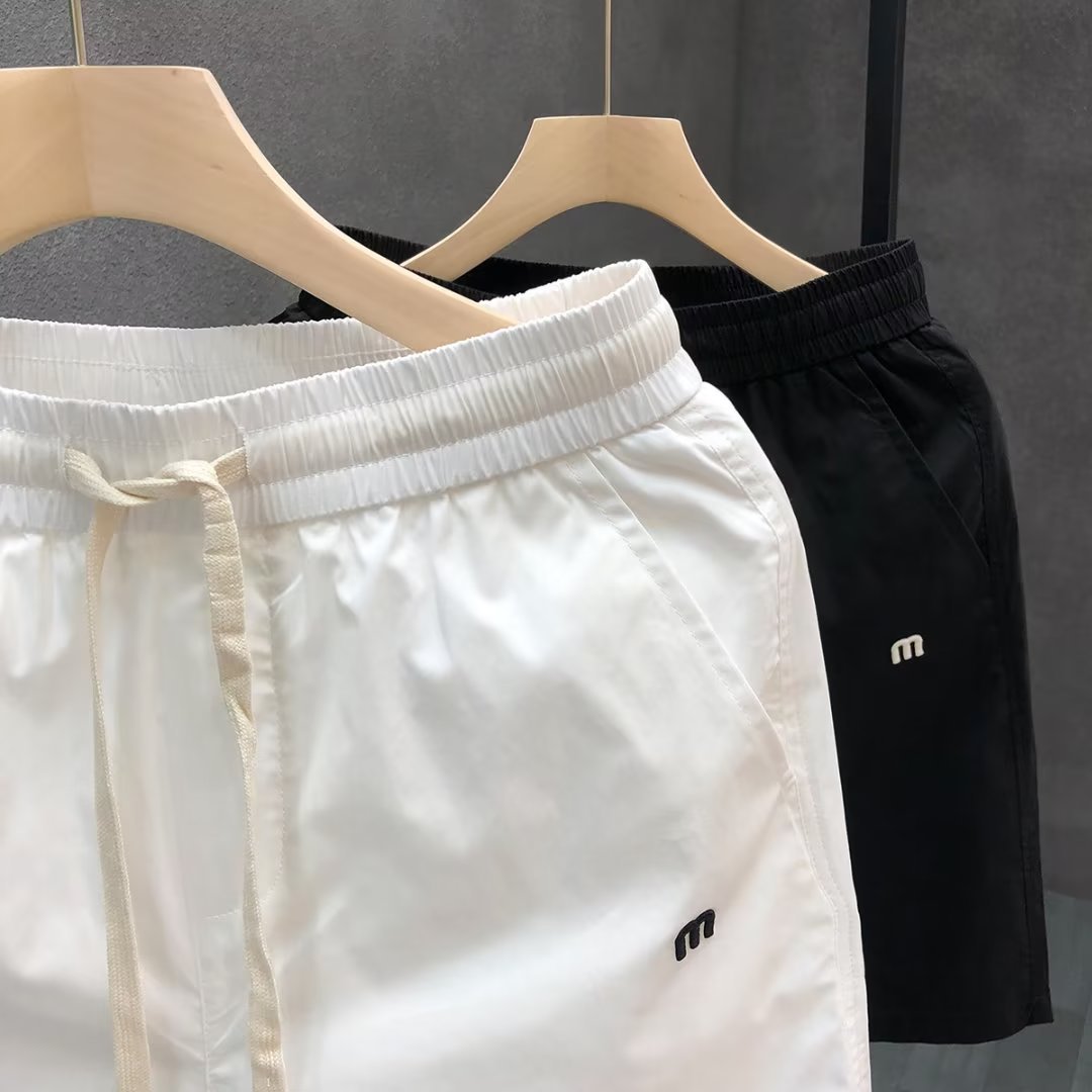 Summer light and thin shorts for leisure, trousers, drawstring