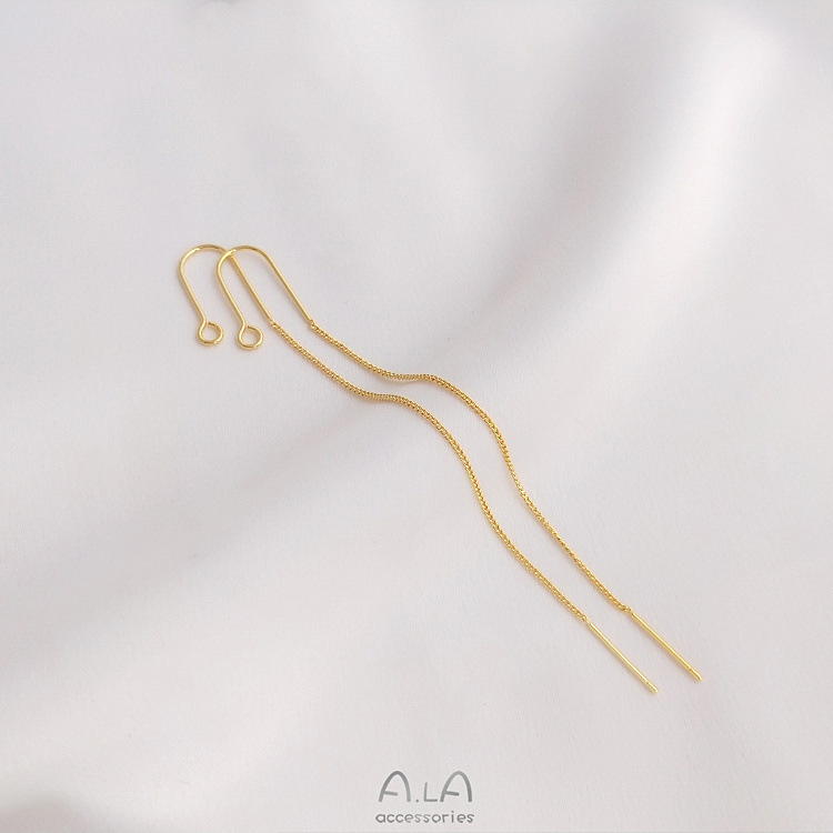 1 Pair Copper 14K Gold Plated 18K Gold Plated Solid Color Polished Earring Findings display picture 3