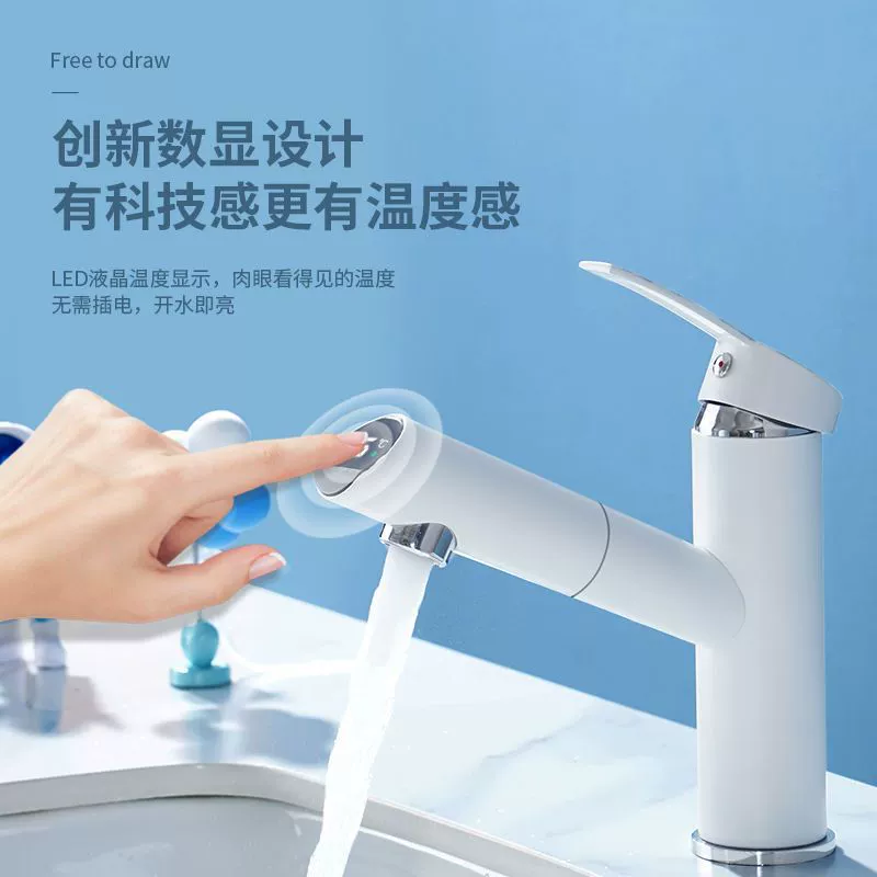 Водяной смеситель для ванной из бронзы, с помповым подъемом, для горячей и холодной воды, для умывальника и умывальника