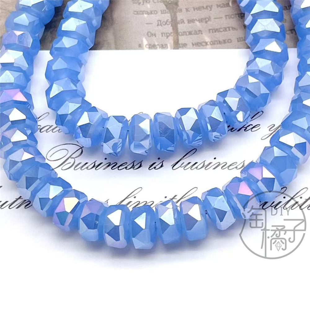 8mm Rainbow Wheel Jingjing Diy Jewelry Este embrión Vidrio Cristal Jewelry Pulsera Collar Moda Jewelry Accesorios dispersos