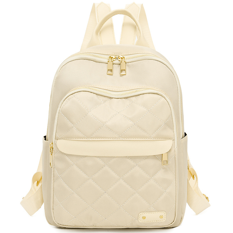 2024 nuevo estilo rombo tela Oxford mochila de viaje mochila doble para mujer de moda mochila de nailon mochila de ocio de gran capacidad