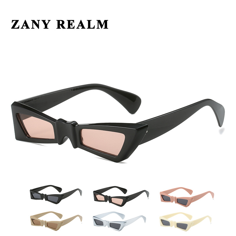 Nueva moda oscuro nicho arco gafas de sol pequeño marco dulce fresco divertido y2g caliente chica gafas de sol fabricante 5029