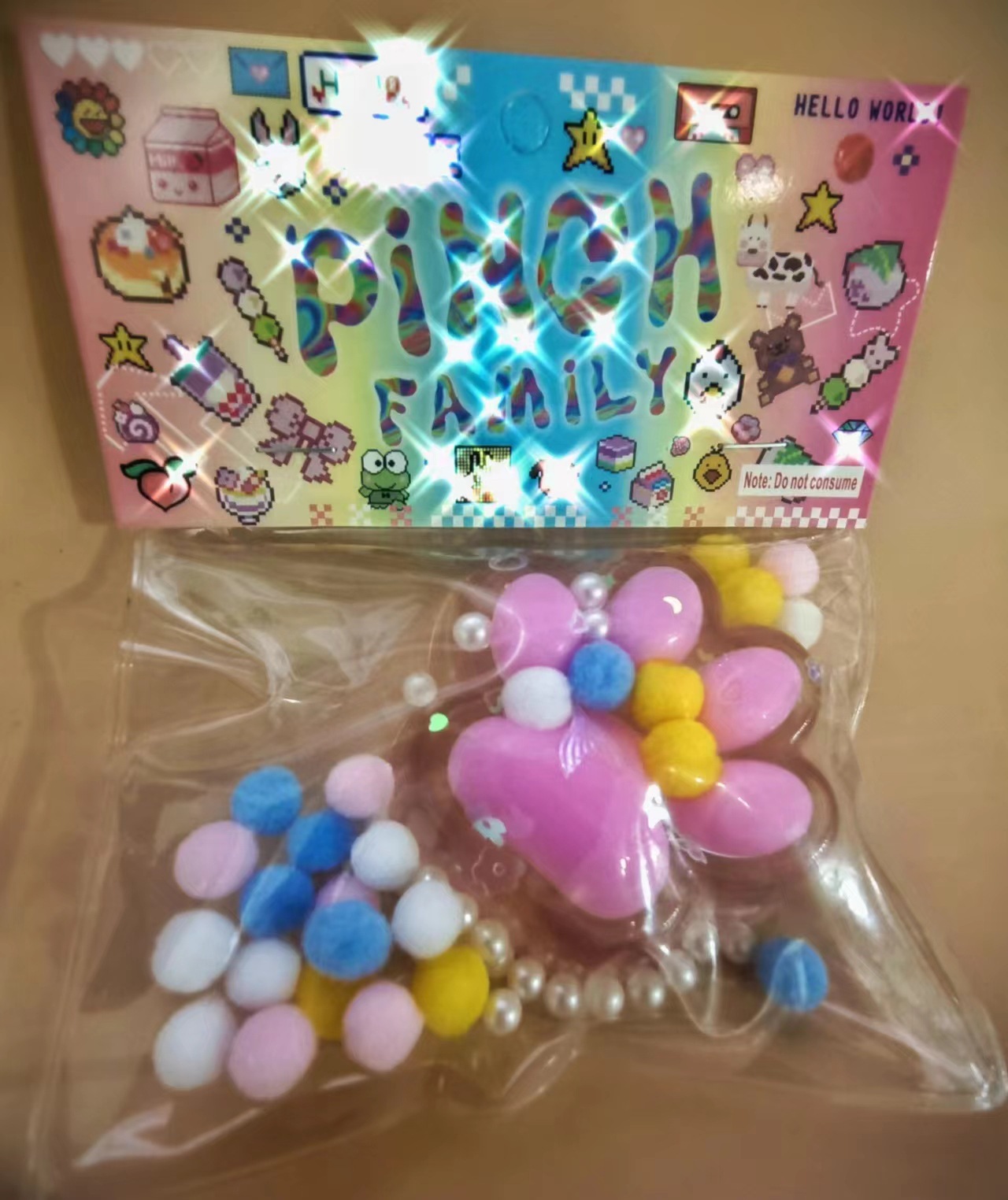 Pinch pinch pastel descompresible peluche gato garra caja ciega bolsa ciega rebote lento alivio de presión juguetes puestos