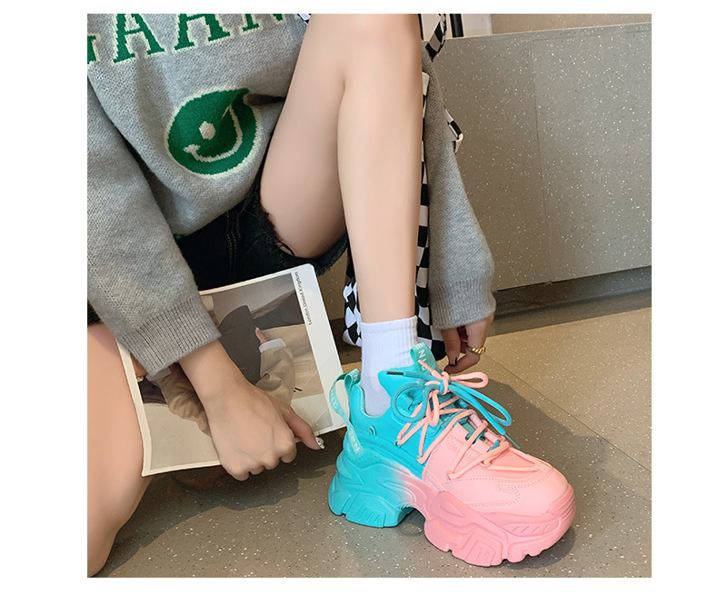 Vrouwen Chunky Sneakers Dikke Bodem Platform Vulcaniseer Schoenen Mode Ademend Casual Running Schoen Voor Vrouw Vrouwelijke