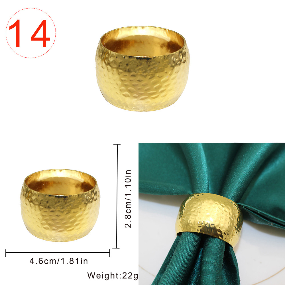 17g Weight Napkin ring Kitchen and drinking utensils 1 Piece Quantity Daily Occasion Metal Material Geometric Pattern Casual Style Casual Geometric Metal Napkin Ring 1 Piece 13