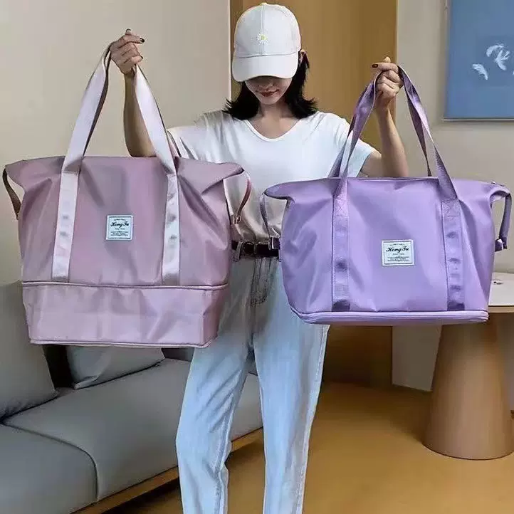新品批发旅行包大容量手提可套拉杆箱收纳包底部可拓展时尚健身包