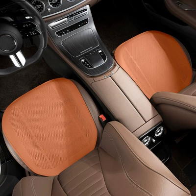 breathable summer rear main driver — Seat cushion, seat cover - a-thin-section-emma-orange-two-front-row-seats