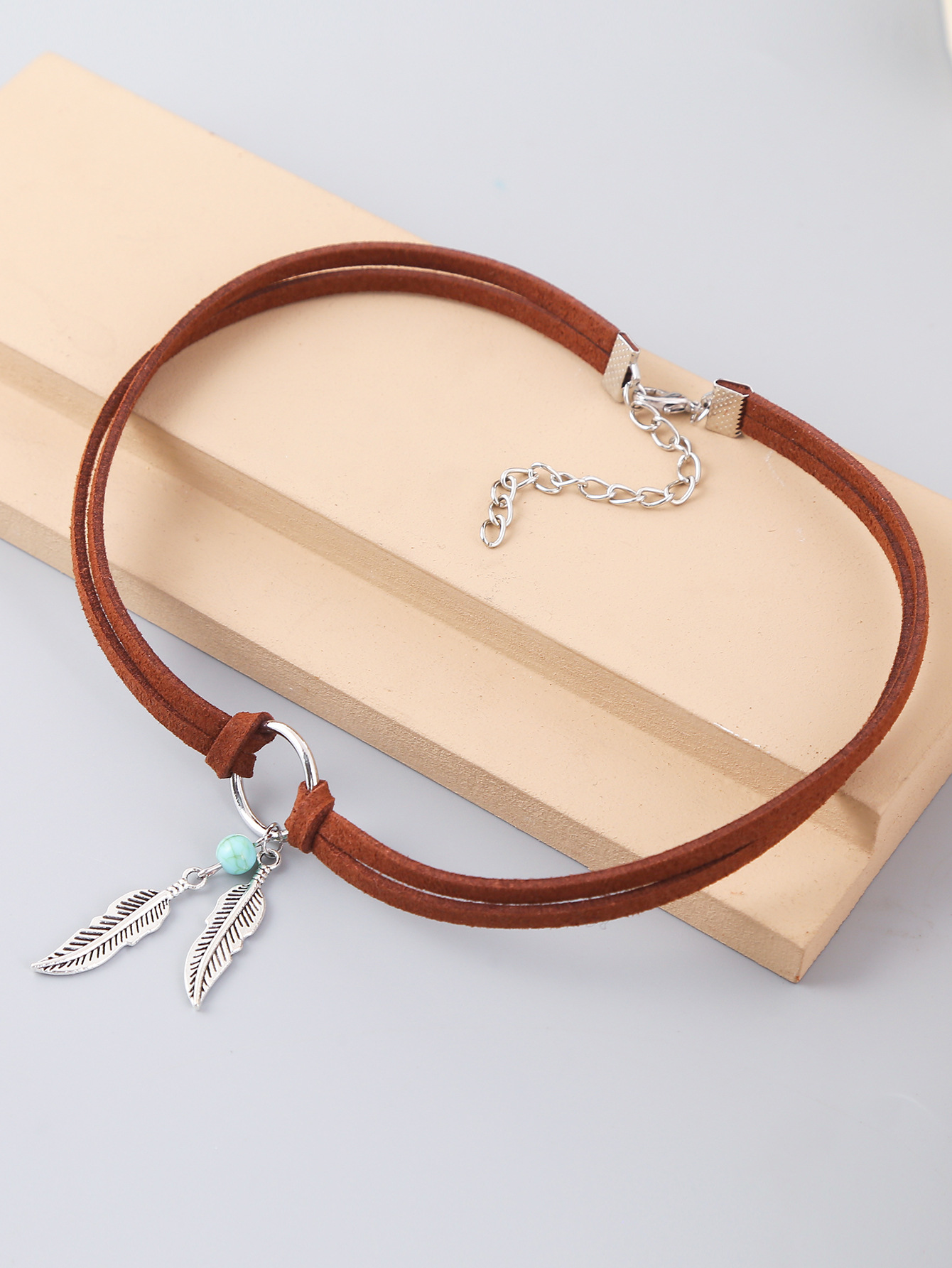 Heißer verkauf Bohemian ethnischen stil herbst und winter schmuck türkis anhänger retro halskette pullover kette_voghion.com