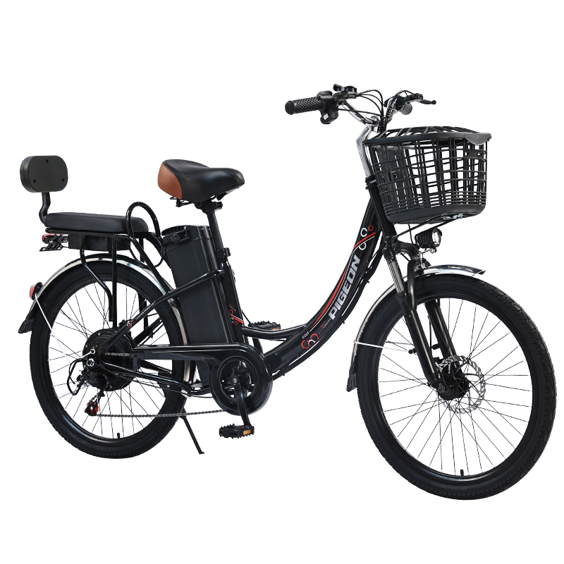 Flying Pigeon bicicleta eléctrica batería de litio nuevo coche de batería estándar nacional Vehículo de viaje de 24 pulgadas coche eléctrico nuevo funcionamiento de larga distancia con personas