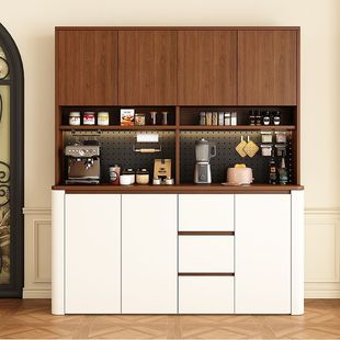 Medieval Sideboard Wine Cabinet Storage Rack Multi-Functional Hole Board Wall-Mounted Integrated Living Room Home Storage Kitchen Cabinet