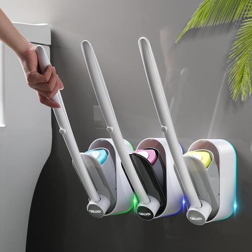 One-time use toilet brush set, no dead corner, household disposable replacement head toilet brush, wall-mounted toilet cleaning brush